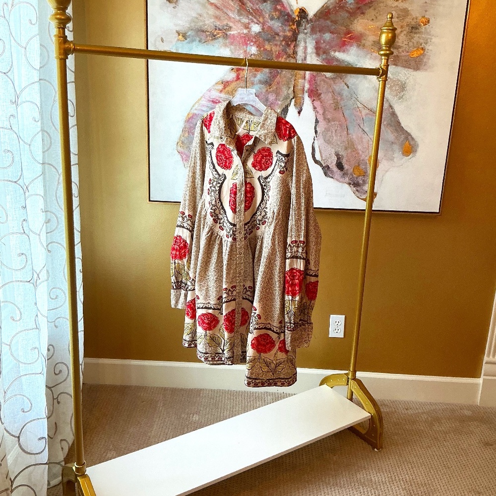 Free People Long Sleeve Western Dress Size Medium
